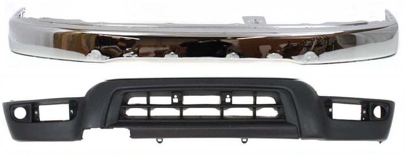 Front Bumper Kit for 1999-2002 Toyota 4Runner, Set of 2, Including Lower Valance, Suitable for Base/SR5 Models without Sport Package, Replacement