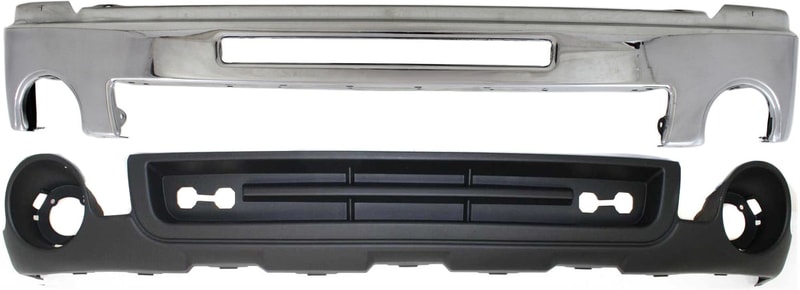 Front Bumper Kit for GMC Sierra 1500 (2007-2013), Set of 2 with Valance, Replacement