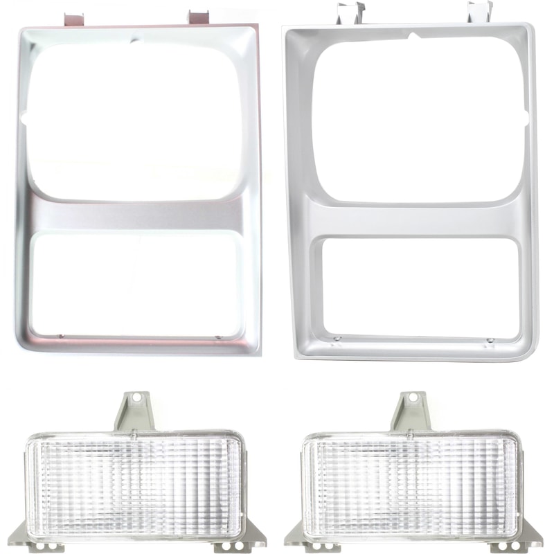 Park Light and Headlight Door Kit for 1985-1988 Chevrolet Suburban, Right (Passenger) and Left (Driver) Set of 4, Replacement