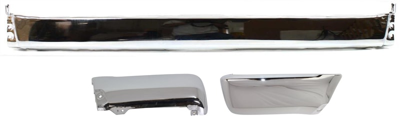 Step Bumper Face Bar Kit for 1999-2002 Toyota 4Runner SR5 Model, without Pad, with Pad Provision, without Mounting Bracket, with Bumper End, excluding Sport Package - Replacement