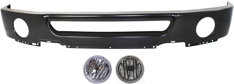 Front Bumper for Ford F-150 2006-2008 / Mark LT 2007-2008, 3-Piece Kit with Bumper and Fog Lights, Replacement