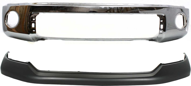 Front Bumper Cover for Toyota Tundra 2007-2013, 2-Piece Kit, Primed (Ready to Paint), with Bumper, Replacement