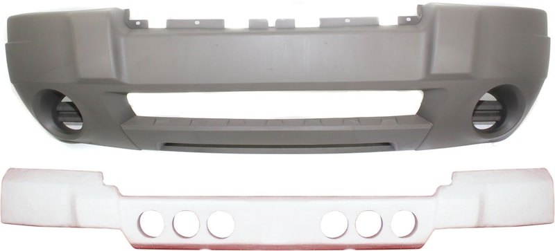 Front Bumper Cover for 2004 Jeep Grand Cherokee, 2-Piece Kit with Bumper Absorber, Replacement