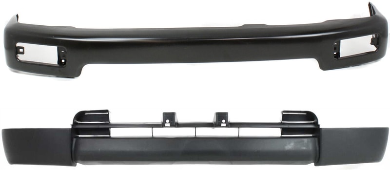 Front Bumper Replacement Kit for 1996-1998 Toyota 4Runner, Base/SR5 Models, Painted Black, 2-Piece Set with Valance