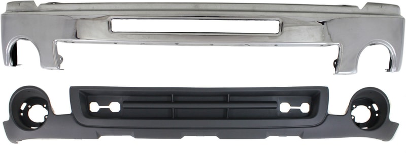 Front Bumper Kit for 2007-2010 GMC Sierra 2500 HD/Sierra 3500 HD, 2-Piece Set with Valance, Replacement