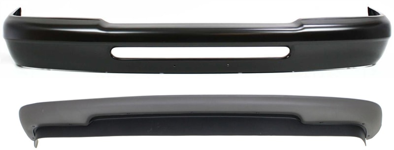 Front Bumper for Ford Ranger 1993-1997, Painted Black, 2-Piece Kit with Valance, Replacement