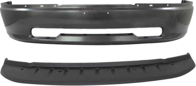 Front Bumper with Air Dam for 2009-2013 Dodge Ram Full Size Pickup, Paint to Match, 2-Piece Kit, Replacement