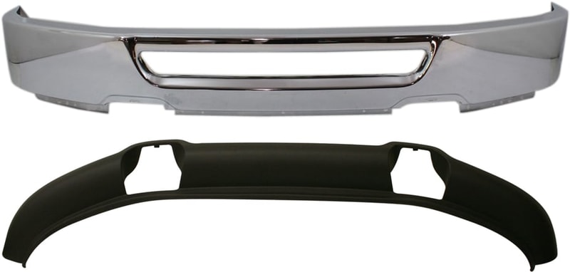 Front Bumper for Ford F-150 2007-2008, 2-Piece Chrome Kit with Valance, Replacement