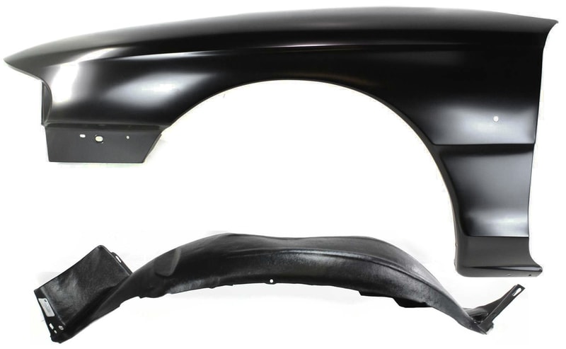 Front Fender Set for Ford Mustang 1994-1998, Includes 2 Left (Driver) Fenders with Fender Liner, Replacement