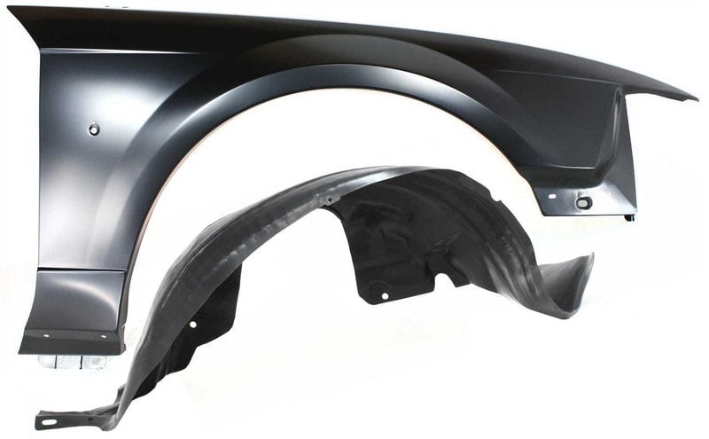Front Fender Set for Ford Mustang 1999-2004, Includes 2 Right (Passenger) Fenders with Fender Liner, Replacement Kit