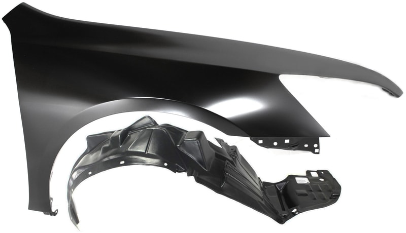 Fender Set for 2003-2007 Honda Accord Coupe, Front Right (Passenger) with Fender Liner, Replacement Kit of 2
