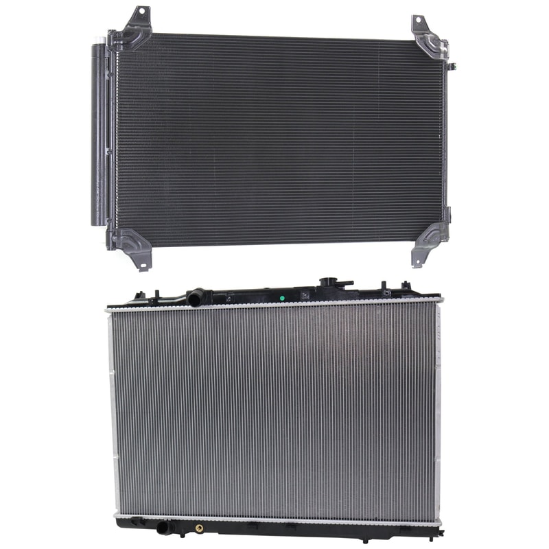 Radiator Kit with A/C Condenser for Acura Ridgeline 2017-2023/Pilot 2016-2022, Aluminum Core, 6 Cylinder, 3.5L Engine Replacement