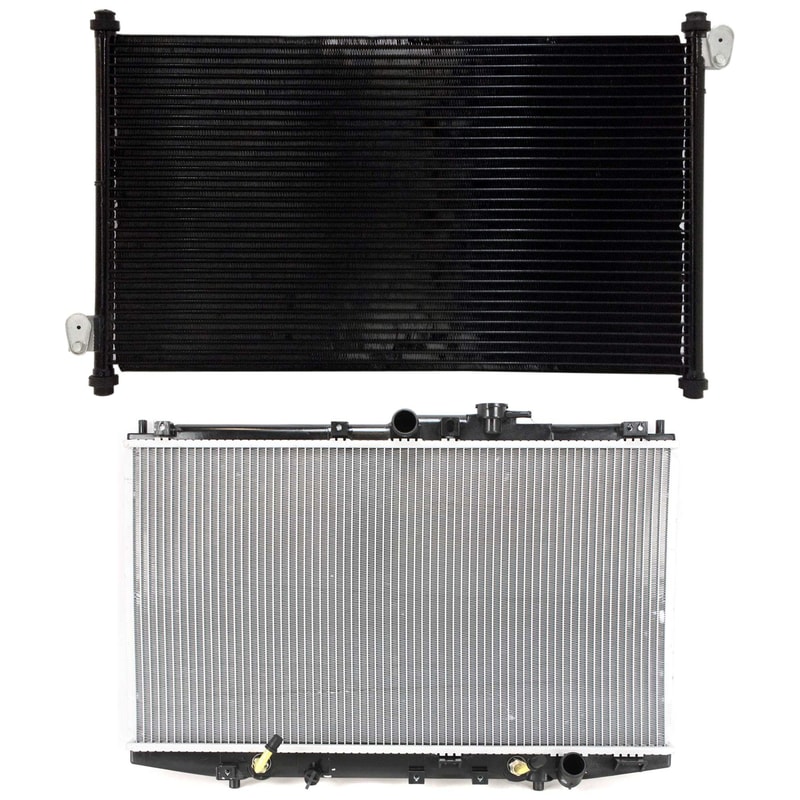 Radiator Kit for 1998-2002 Honda Accord, Auto/Manual Transmission, Aluminum Core, 4 Cylinder, 2.3L Engine, with Air Conditioning Condenser, Replacement