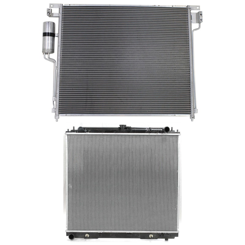 Radiator Kit for Nissan Frontier 2005-2018/Xterra 2005-2015, Aluminum Core, 6/8 Cylinder, 4.0L/5.6L Engine, with Air Conditioning Condenser Replacement