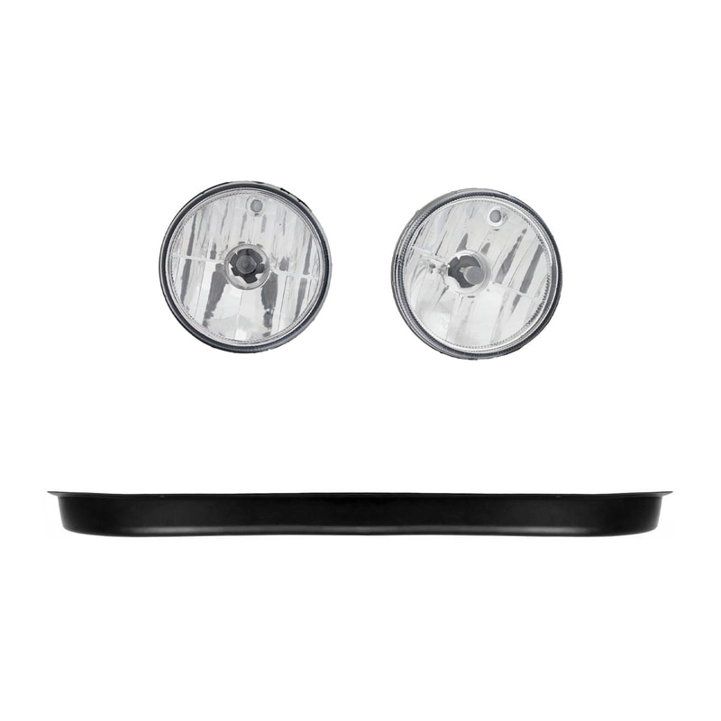 Fog Light Assembly Kit for Dodge Ram 1500 (1999-2001) and Ram 2500 (1999-2002), Right (Passenger) and Left (Driver), 2-Piece Halogen, with Valance, Replacement