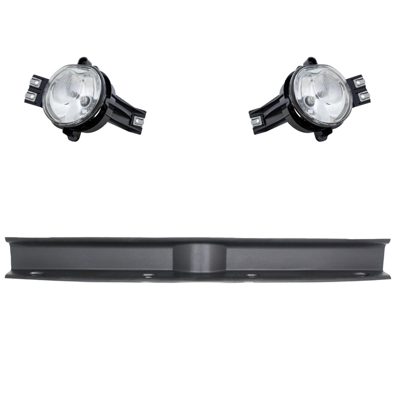 Fog Light Assembly Kit for Dodge Ram 1500 2002-2008/ Ram 3500 2003-2009, Right (Passenger) and Left (Driver), 3-Piece Kit, Replacement