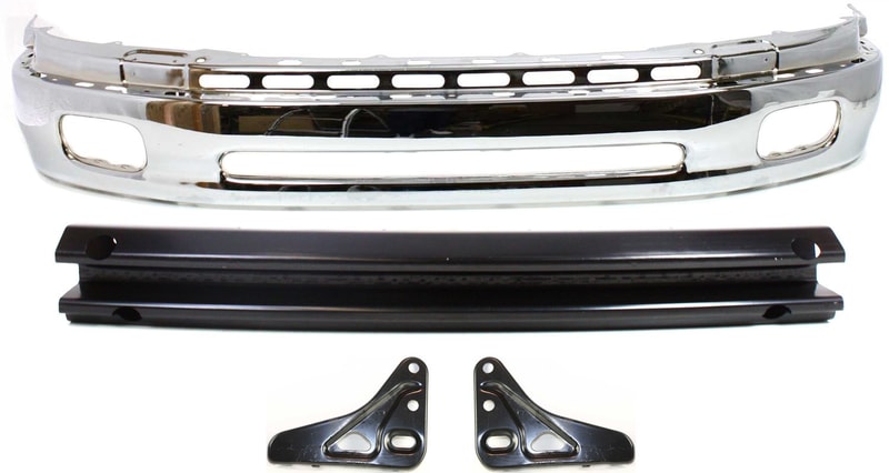 Front Bumper Lower 4-Piece Kit for Toyota Tundra 2000-2002, Includes Bumper Reinforcement and Brackets, Replacement