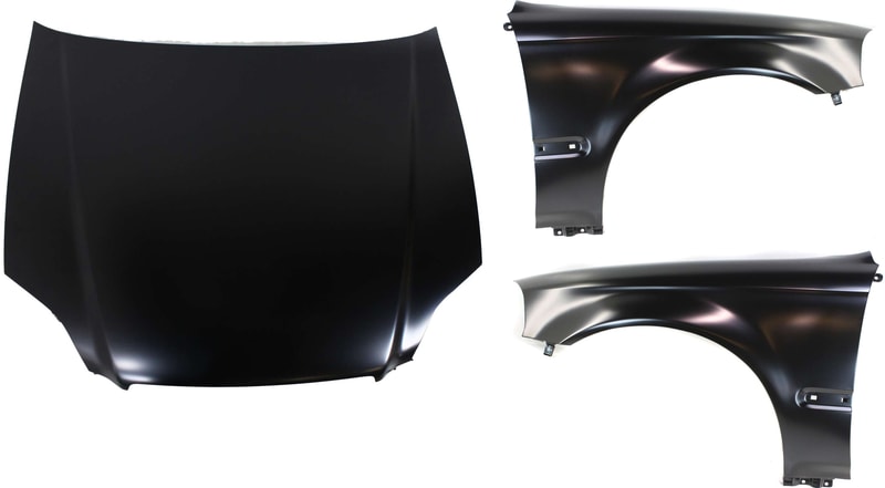Honda Civic 1996-1998 Hood Panel and Fenders 3-Piece Kit for Auto Part Replacement