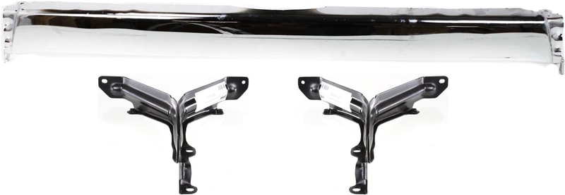 Step Bumper Face Bar Kit for 1996-1998 TOYOTA 4RUNNER, Chrome Steel, without Pad, with Pad Provision, with Mounting Bracket, Replacement