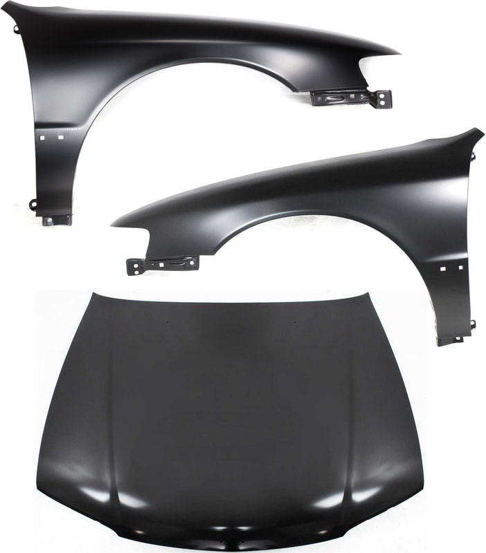 Hood Panel and Fenders for 1994-1995 Honda Accord, 3-Piece Kit Replacement