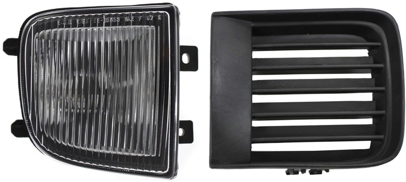 Fog Light for Nissan Pathfinder 1999-2004 Right (Passenger) 2-Piece Kit, Assembly Includes Bumper Grille, Halogen, Replacement 