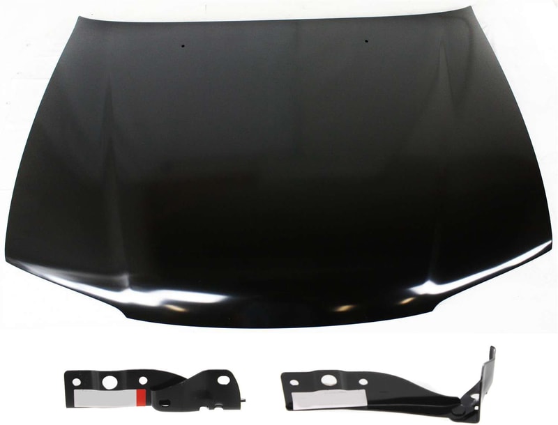 Hood Kit for 1996-1997 Honda Accord - 3-Piece Set Includes Hood Panel and Hood Hinges - Replacement