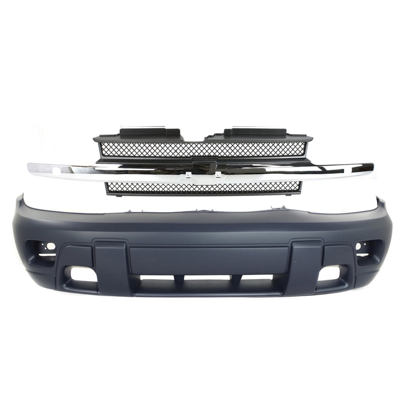 Grille and Bumper Cover for Chevrolet Trailblazer 2002-2005, 2-Piece Kit Replacement