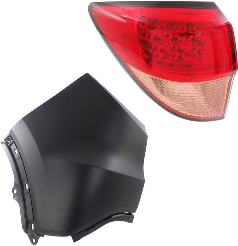 Tail Light for Honda HR-V 2016-2018, Left (Driver) Outer, 2-Piece Kit with Bumper End Replacement