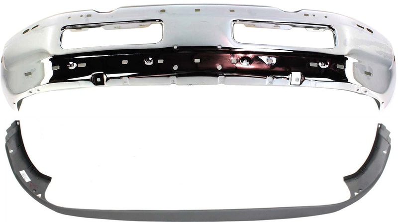 Front Bumper and Bumper Cover for Dodge Full Size Van 1994-2002, 2-Piece Kit Replacement