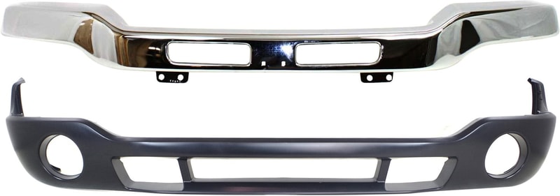 Front Bumper and Bumper Cover Kit for 2003-2007 GMC Sierra, 2-Piece Replacement