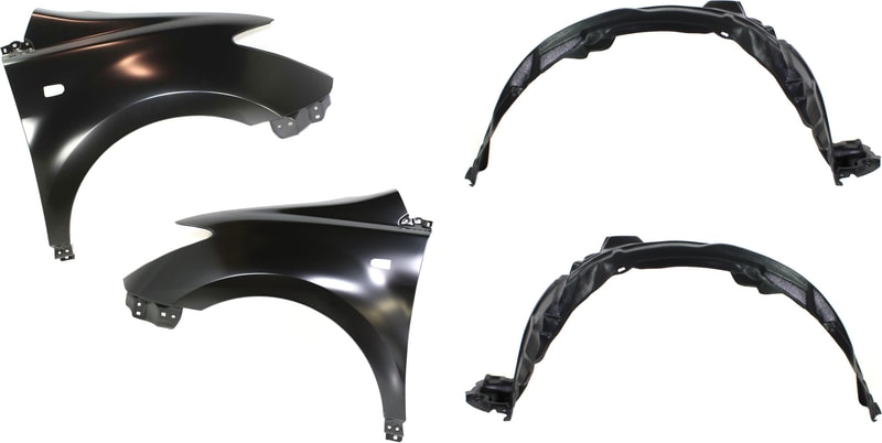 Front Fender Kit for Scion Scion XA 2004-2006, Right (Passenger) and Left (Driver) with Fender Liners, 4-Piece Replacement