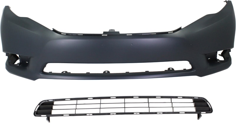 Front Bumper Cover for 2011-2012 Toyota Avalon, 2-Piece Kit with Bumper Grille, Replacement