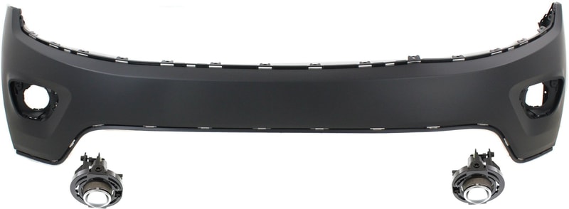Front Bumper Cover for Jeep Grand Cherokee 2014-2016, Upper Replacement, 3-Piece Kit with Fog Lights