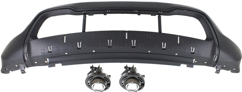 Front Bumper Cover for 2014-2016 Jeep Grand Cherokee, Lower 3-Piece Kit with Fog Lights, Replacement