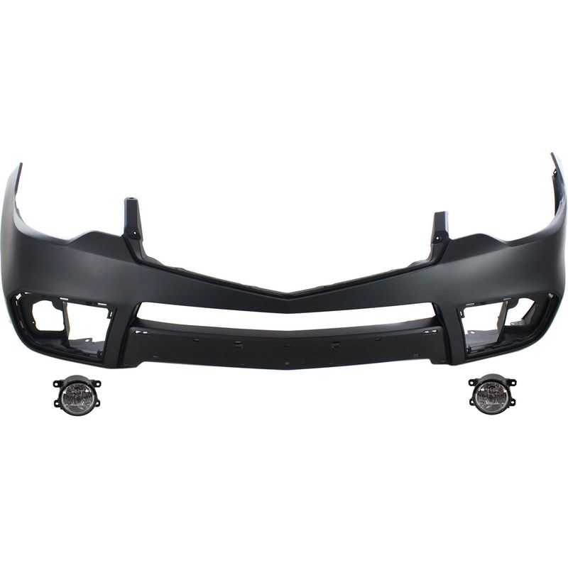 Front Bumper Cover for Acura RDX 2010-2012, 3-Piece Kit with Fog Lights, Replacement