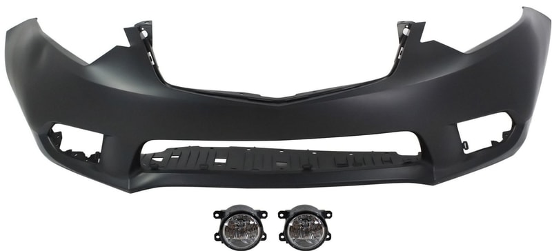 Front Bumper Cover for Acura TSX 2011-2014, 3-Piece Kit, Primed (Ready to Paint), with Fog Lights, Replacement