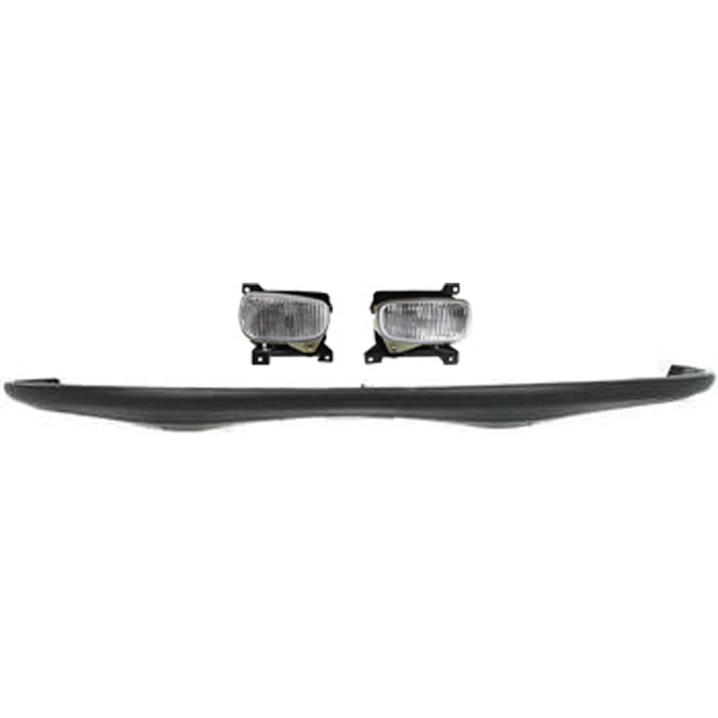 Front Bumper Cover for Toyota Tundra 2000-2002, Upper 3-Piece Kit, with Fog Lights, Replacement