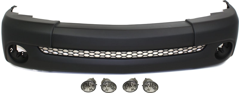 Front Bumper Cover for Toyota Tundra 2003-2006, 3-Piece Kit with Fog Lights, Replacement
