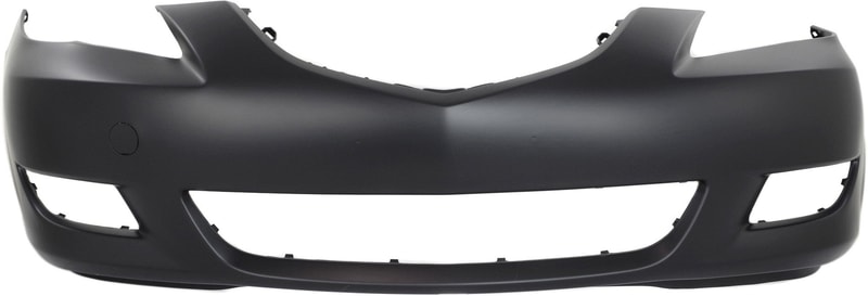 Front Bumper Cover for Mazda 3 Sedan, 2004-2006, Standard Type, Primed (Ready to Paint), Replacement (CAPA Certified)
