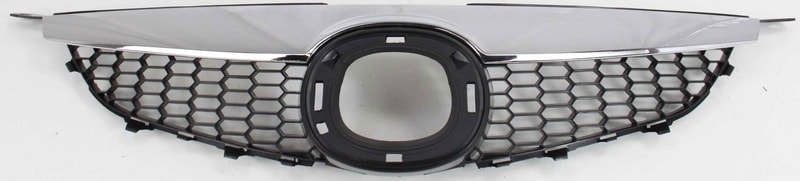 Standard Type Grille for Mazda 6 2006-2008, Textured Black Shell and Insert with Chrome Upper Bar, Without Turbo, Replacement