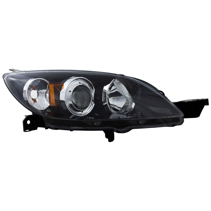 Headlight for Mazda 3 Hatchback 2004-2009, Right (Passenger) Side, Lens and Housing, Halogen, Replacement