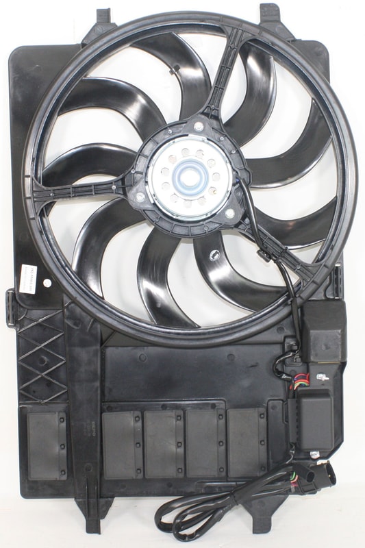 Radiator Fan Shroud Assembly for Cooper 2002-2003 Base/S Models, Up to March 2003, Includes Resistor, Replacement