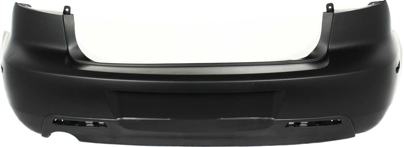Rear Bumper Cover for Mazda 3 Sedan 2004-2006, Primed (Ready to Paint), Standard Type, w/o Spoiler Holes, Replacement (CAPA Certified)