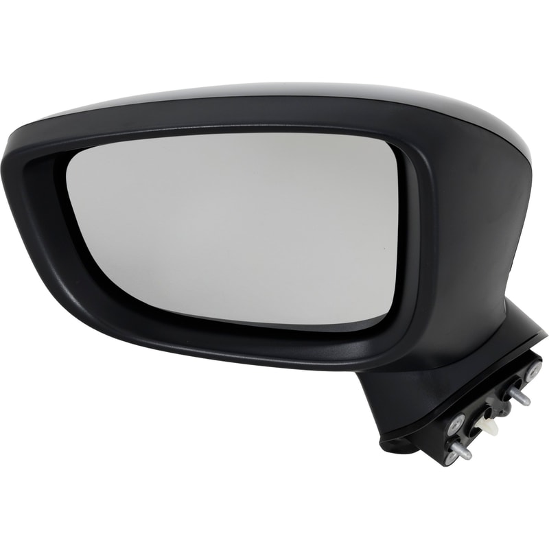 Power Mirror for Mazda 3 (2017-2018), Left (Driver), Manual Folding, Non-Heated, Paintable, without Blind Spot Detection, Memory or Signal Light, Mexico Built Vehicle, Replacement