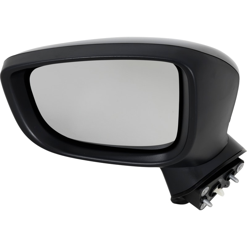 Power Mirror for 2017-2018 Mazda 3, Left (Driver), Manual Folding, Non-Heated, Paintable, with Signal Light, without Blind Spot Detection and Memory, Mexico Built Vehicle, Replacement