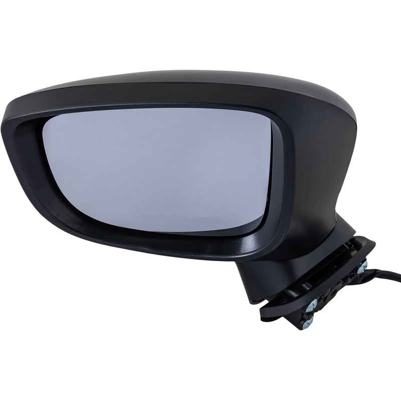 Power Mirror for MAZDA 3 2017-2018, Manual Folding, Left (Driver), Heated, Paintable, with Signal Light, without Blind Spot Detection and Memory, Mexico Built Vehicle, Replacement
