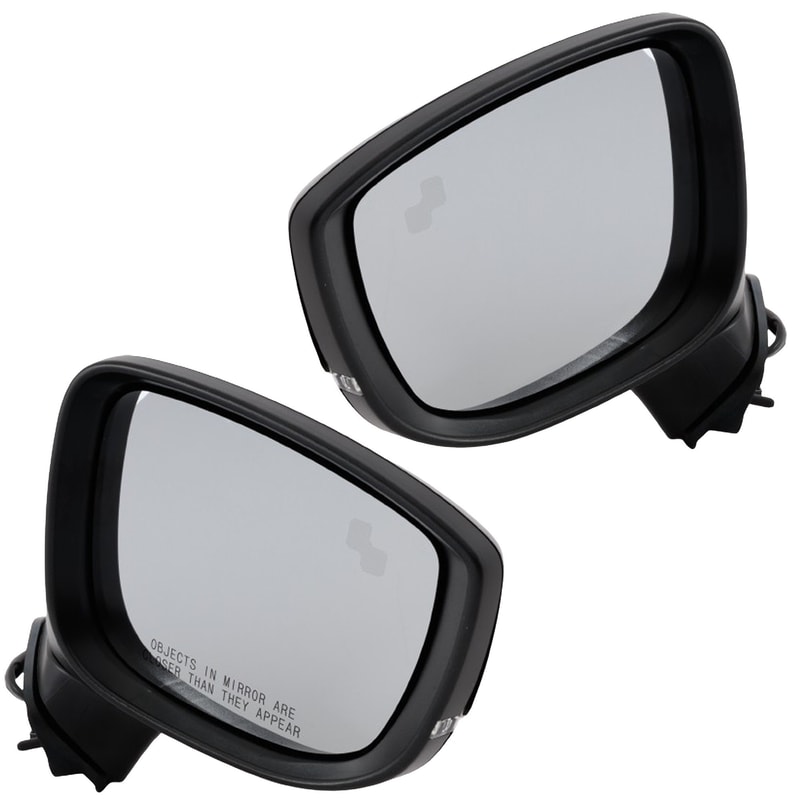 Power Mirror for Mazda CX-5 2017-2023, Right (Passenger), Manual Folding, Heated, Paintable, with Blind Spot Detection and Signal Light, without Auto Dimming and Memory, Replacement