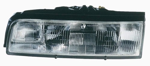 Left (Driver) Headlight Assembly for 1988 - 1992 Mazda 626, Includes Molding/Mounting Ring, Composite, OEM Part Number: 8BGE51040A, Replacement