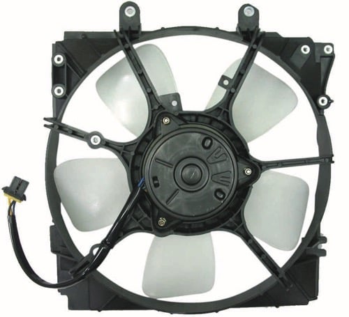 Radiator Cooling Fan Assembly for 1993-1995 Mazda 626/Cronos, Automatic Transmission, Includes Motor, Blade, Shroud, OEM FS1115210-PFM, Replacement