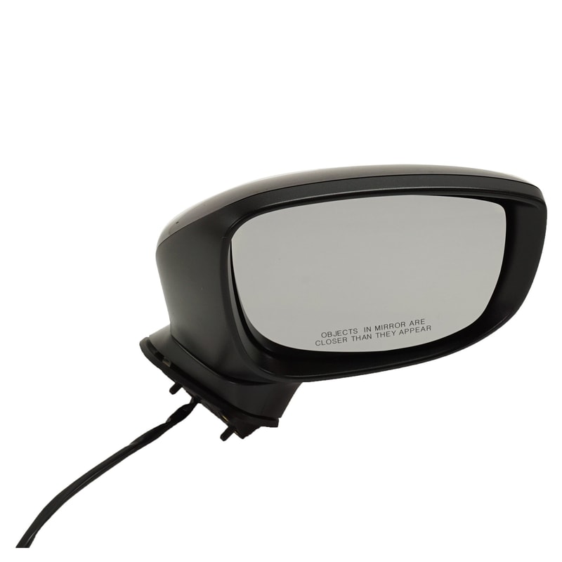 Power Mirror for Mazda CX-5 2017-2018, Right (Passenger), Manual Folding, Heated, Paintable, with In-housing Signal Light, without Blind Spot Detection, Auto-Dimming, Memory, Replacement